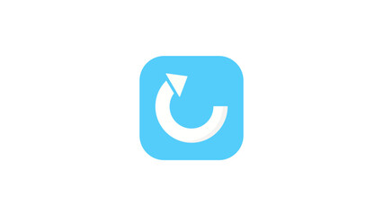 retry icon, blue white, button retry