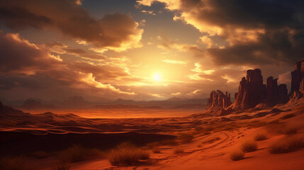 Desert landscape wallpaper