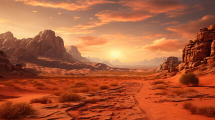Desert landscape wallpaper