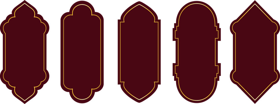 set of islamic style border door and window. good for ramadan celebration. eps 10