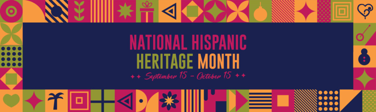 National Hispanic Heritage Month Abstract patten Background. September 15 to October 15 Awareness Celebration.Template for background, banner, card, poster. Vector EPS10 illustration.