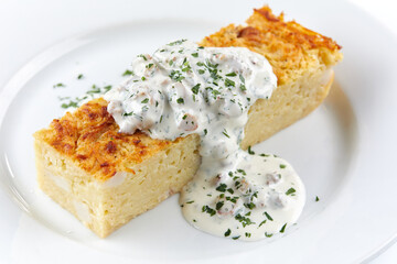 potato pie with sour cream
