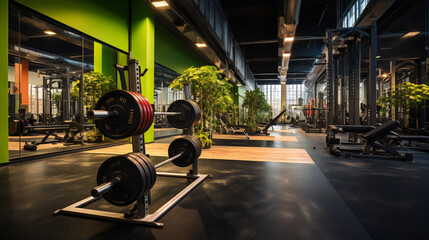 Barbells In The GYM 