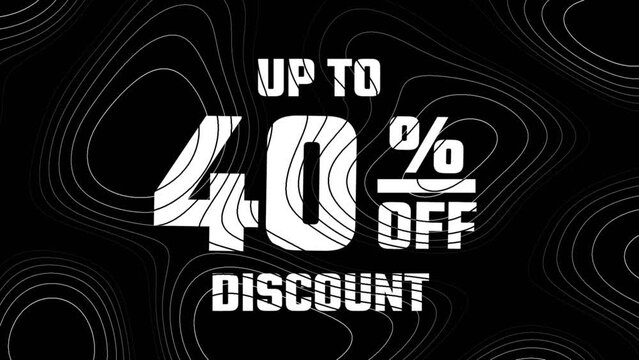 Animation of 40 percent discount offer