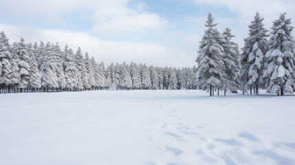 Obraz premium winter landscape with snow-covered trees