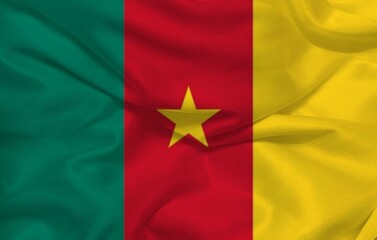 Cameroon 3d background flag