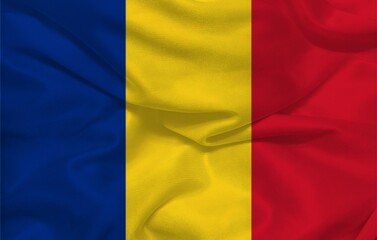 Romania 3d background flag
