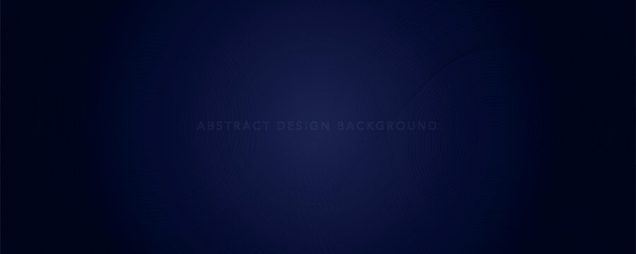 Abstract glowing circle lines on dark blue background. Geometric stripe line art design. Modern shiny blue lines. Futuristic technology concept. Suit for poster, cover, banner, brochure, website
