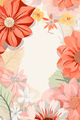 Obraz premium Watercolor flower isolated on pastel background. Generative AI illustration. copy space.