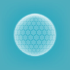 Bubble Shield Ball With Hexagon Pattern Plates.