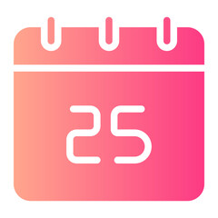 25 december gradient icon