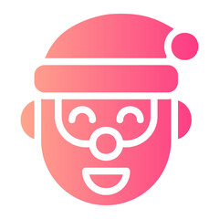 santa claus gradient icon