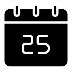 25 december line icon