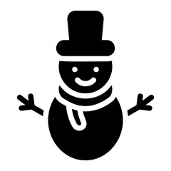 snowman glyph icon