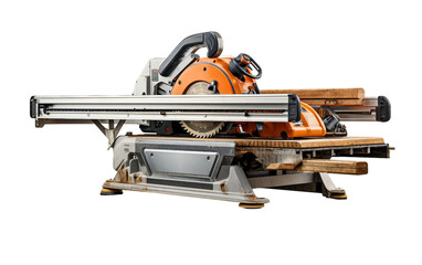 Panel Saw machine isolated on transparent background.