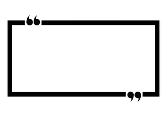 Black Text Frame with Quotation Marks