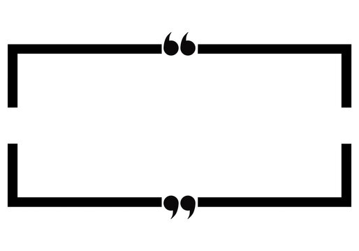 Black Text Frame with Quotation Marks