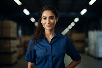 Fototapeta premium Generative AI portrait delivery concept mailman mail post transportation