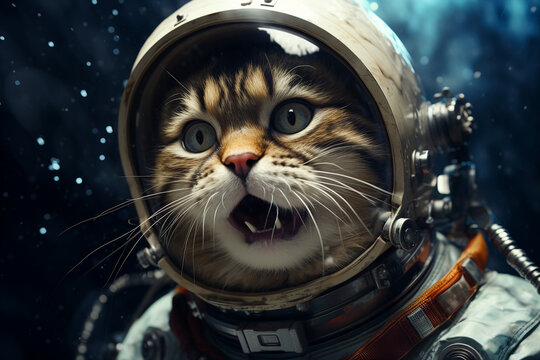 Created with generative ai tools astronaut portrait exploring deep space discover new planet