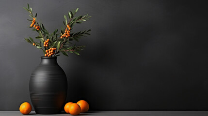 Black and Orange Art Interior Design - Powered by Adobe