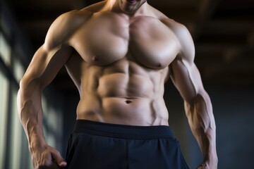 Fototapeta na wymiar A Man With A Muscular Body