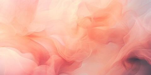 Abstract background with smoky peach fuzz, amorphous patterns. - obrazy, fototapety, plakaty