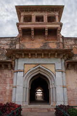Entrance of Jahaj Mahal, Mandu, Madhya Pradesh, India, Asia.