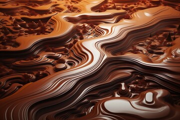 AI Generated Art of amazing and fantastic chocolate rivers and ice cream houses