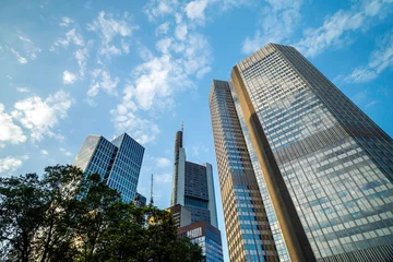 Foto op Plexiglas View on the financial district in Frankfurt city, Germany © byjeng