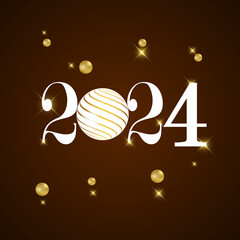 glowing new year 2024 template