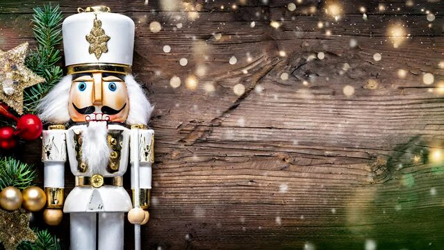 Nutcracker , Christmas scenery , video animation