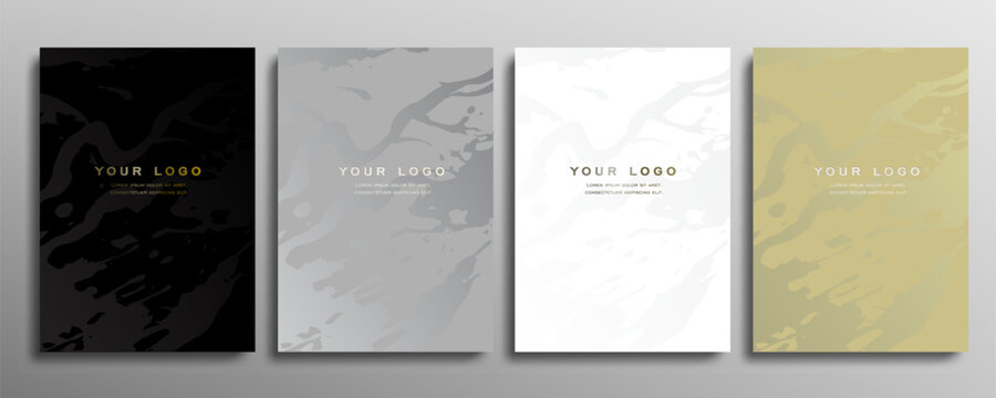 Luxury Cover With Vintage Golden Crack Texture