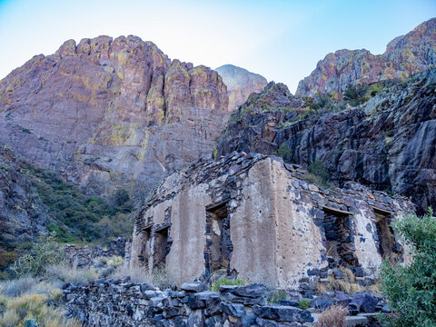 Abandoned building circa late 1800s from the Van Patten Mountain Camp, Dripping Springs Trail, Las Cruces, New Mexico