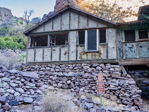 Abandoned building circa late 1800s from the Van Patten Mountain Camp, Dripping Springs Trail, Las Cruces, New Mexico