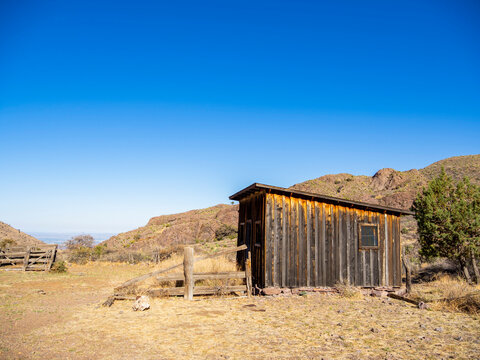Abandoned building circa late 1800s from the Van Patten Mountain Camp, Dripping Springs Trail, Las Cruces, New Mexico