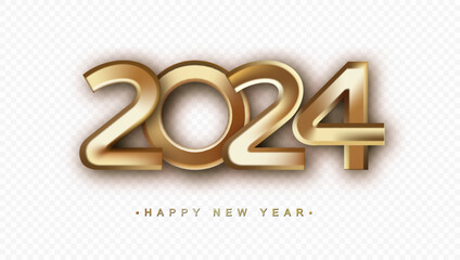 3D Happy New Year 2023 Isolated On Transparent