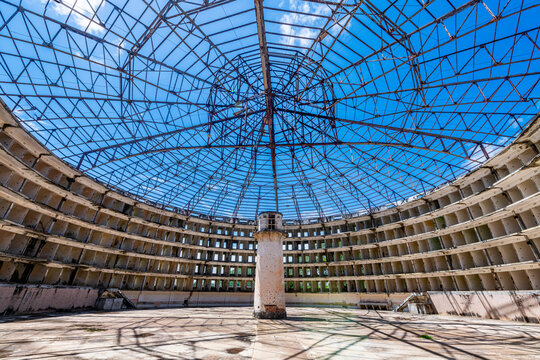 Presidio Modelo, model prison with panopticon design, Isla de la Juventud (Isle of Youth), Cuba, West Indies