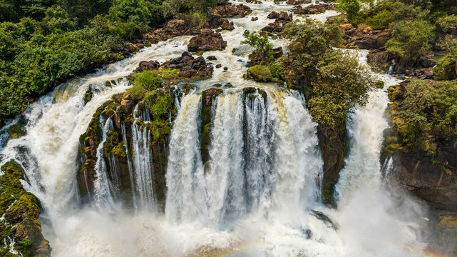 Aerial of the Binga waterfalls, Kwanza Sul, Angola