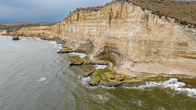Shipwreck beach, Bay of Santiago, Luanda, Angola