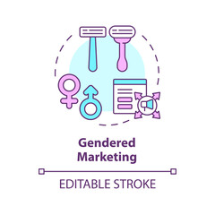 2D editable multicolor icon, simple isolated vector, thin line illustration representing pink tax.