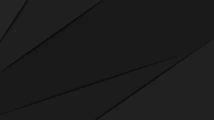 Foto op Plexiglas Abstract black geometric background design. Modern dark banner graphic with layer elements. Vector illustration © Ardkyuu