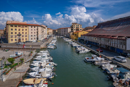 View from Punto Panoramico Ponte Santa Trinita, Livorno, Province of Livorno, Tuscany
