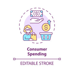 2D editable multicolor icon, simple isolated vector, thin line illustration representing pink tax.