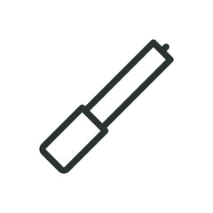 Mini bike pump isolated icon, compact bicycle air pump vector icon with editable stroke