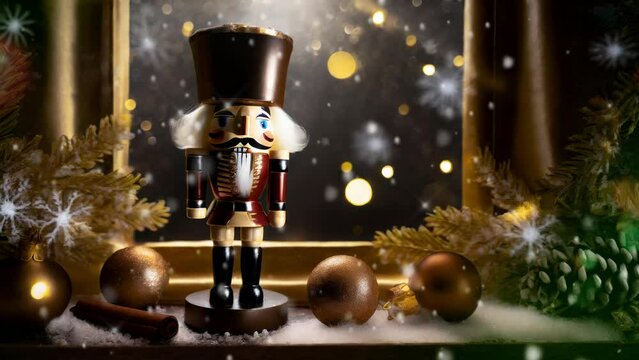 Nutcracker , Christmas scenery , video animation