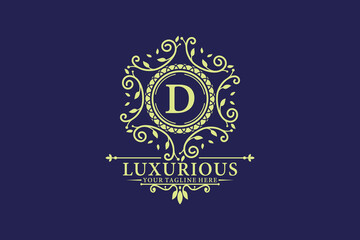 luxury logo design with initial letter for brand name
