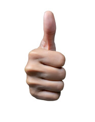 Thumb up isolated.