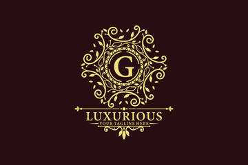 luxury logo design with initial letter for brand name