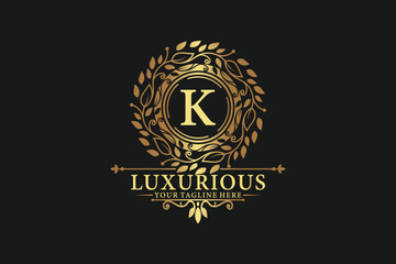 luxury logo design with initial letter for brand name