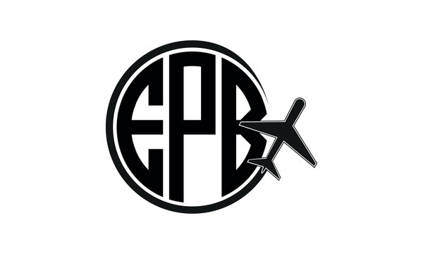 EPB three initial letter circle tour & travel agency logo design vector template. hajj umrah agency, abstract, wordmark, business, monogram, minimalist, brand, company, flat, tourism agency, tourist